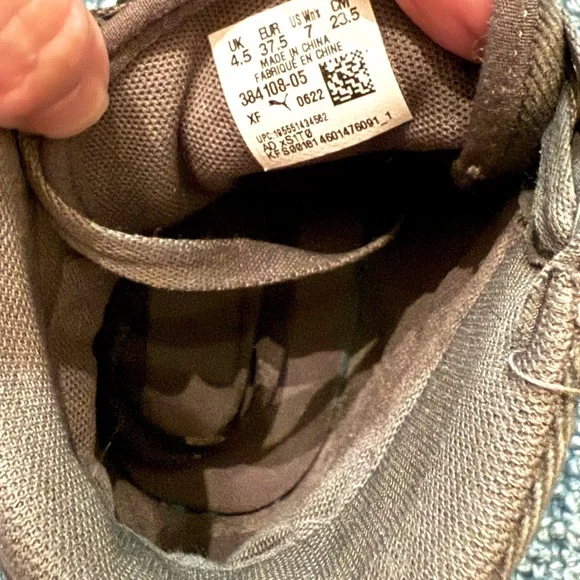 Puma Kaia Mid Platform Gray Sneaker With White Rubber Sole Women Sz 7 - Picture 7 of 11